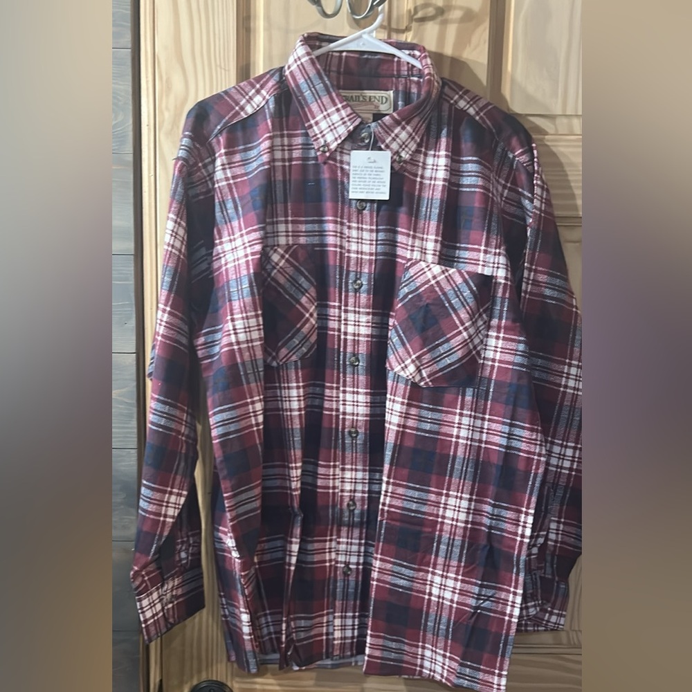 Men's Plaid Flannel Shirt - Red and Black